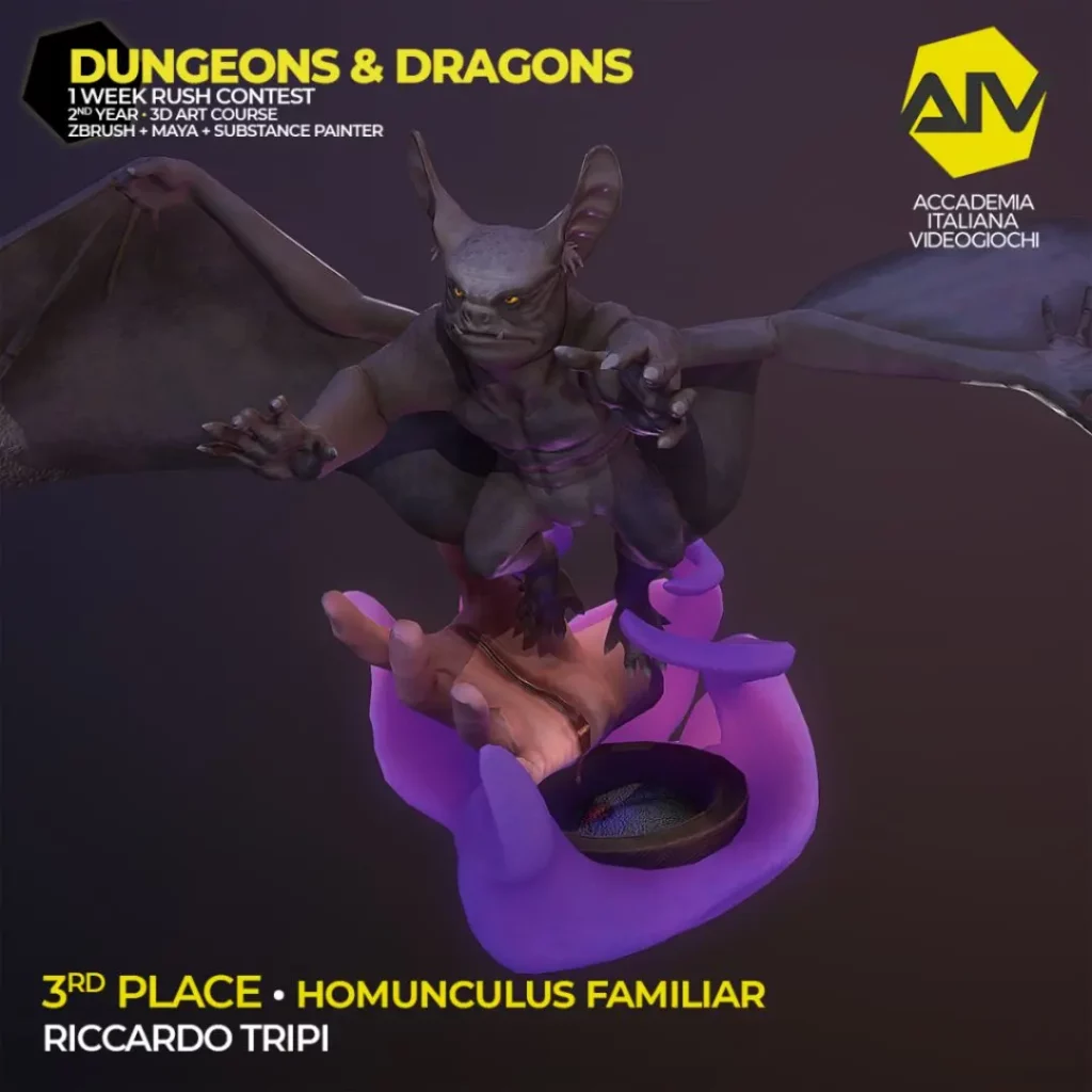 sfida grafica 3d mindflayer dungeons dragons